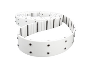 Timing belts with false teeth